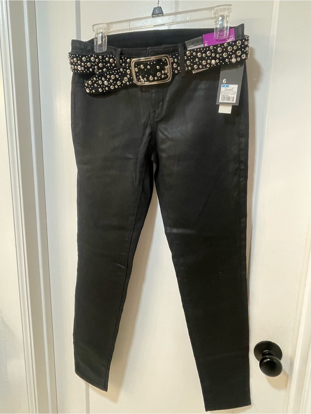 MOSSIMO Black Denim Legging Women's Size 6, NEW!